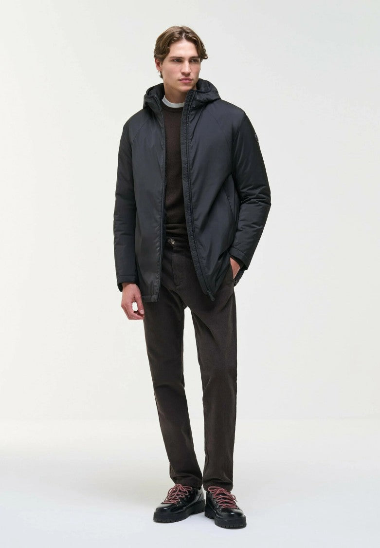 Colmar Black Minimalist Hooded Zip Jacket