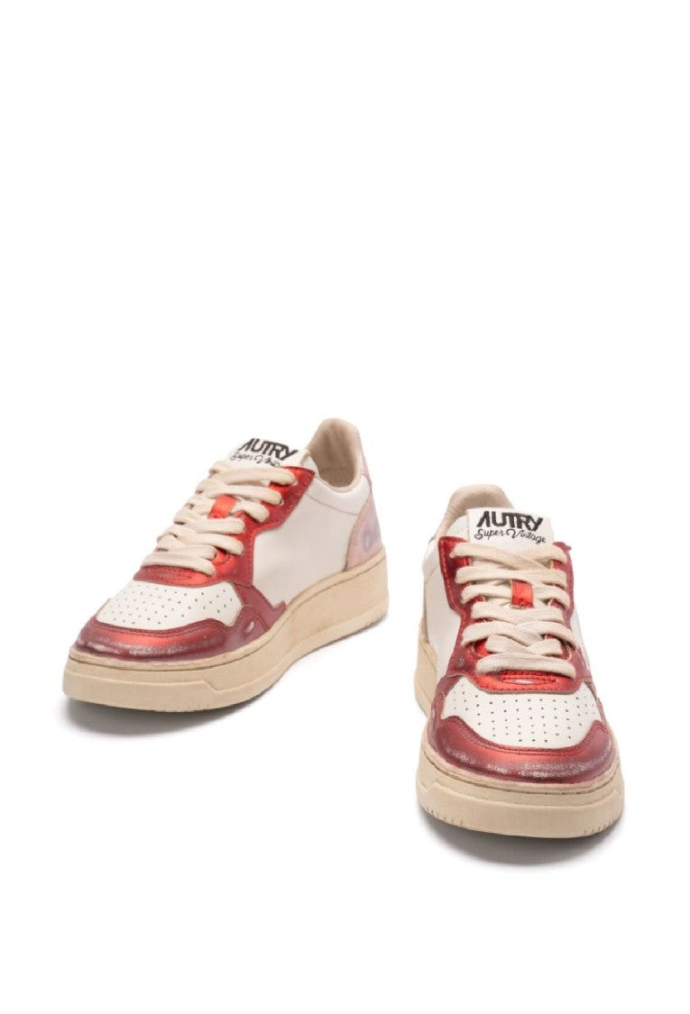 Autry White/Multicolor Sup Vint Retro Low-Top Sneakers