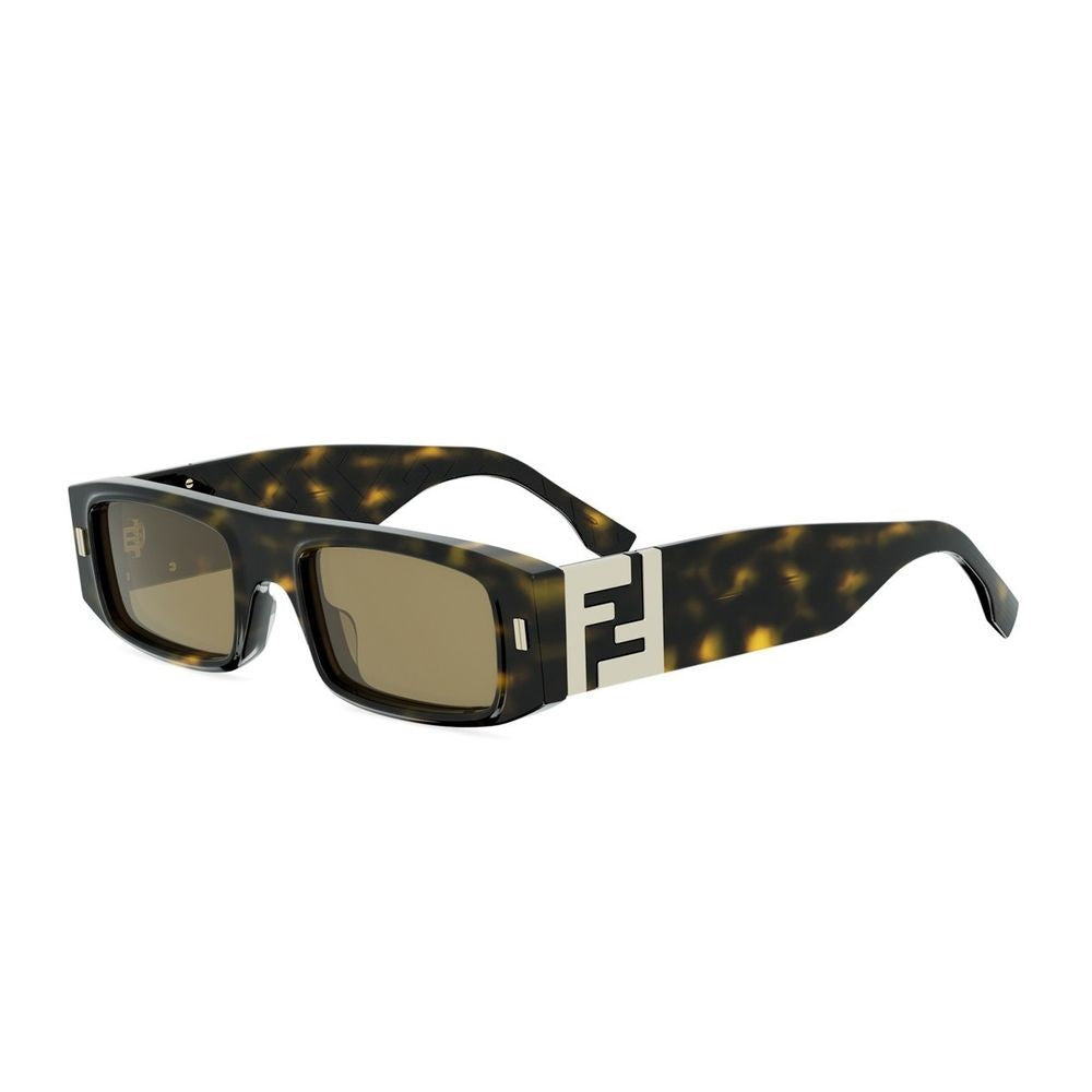 Fendi Ff Squared Oversized Rectangular Frame Sunglasses