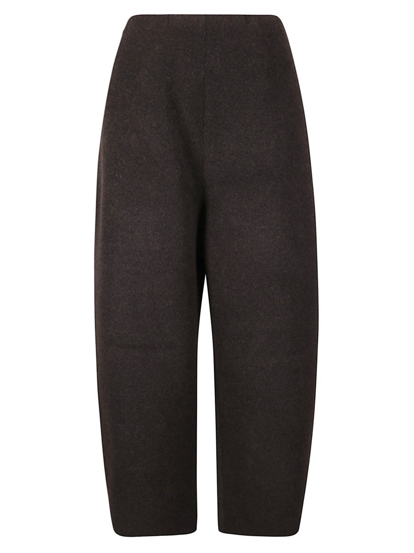 Boboutic Brown Wide-Leg Pants With Elasticated Waistband