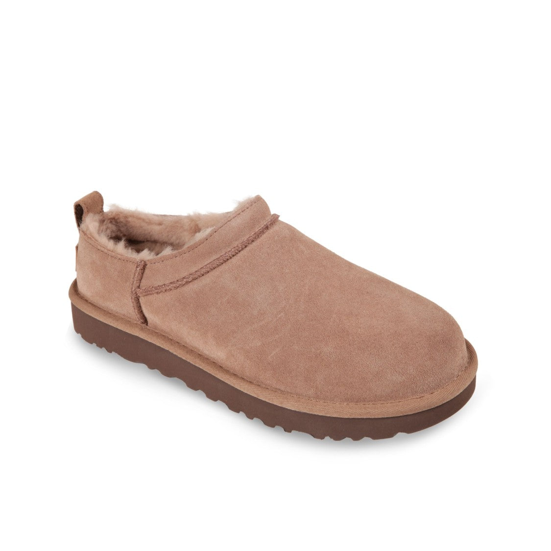 Ugg Water-Repellent Suede Slip-On Shoes With Shearling Lining