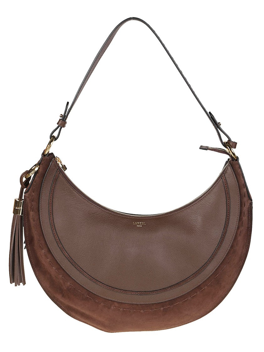 Lancel Hoboheme Medium Crescent-Shaped Cow Leather Hobo Bag
