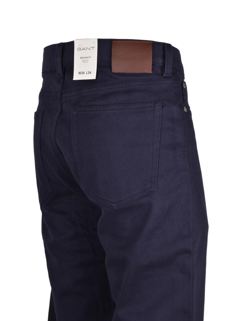 Gant Dark Blue Regular Fit Five-Pocket Stretch Jeans