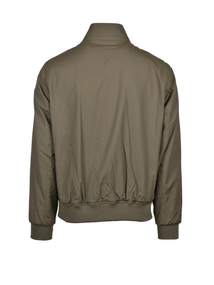 Tommy Hilfiger Green Cotton Polyamide Men's Harrington Jacket