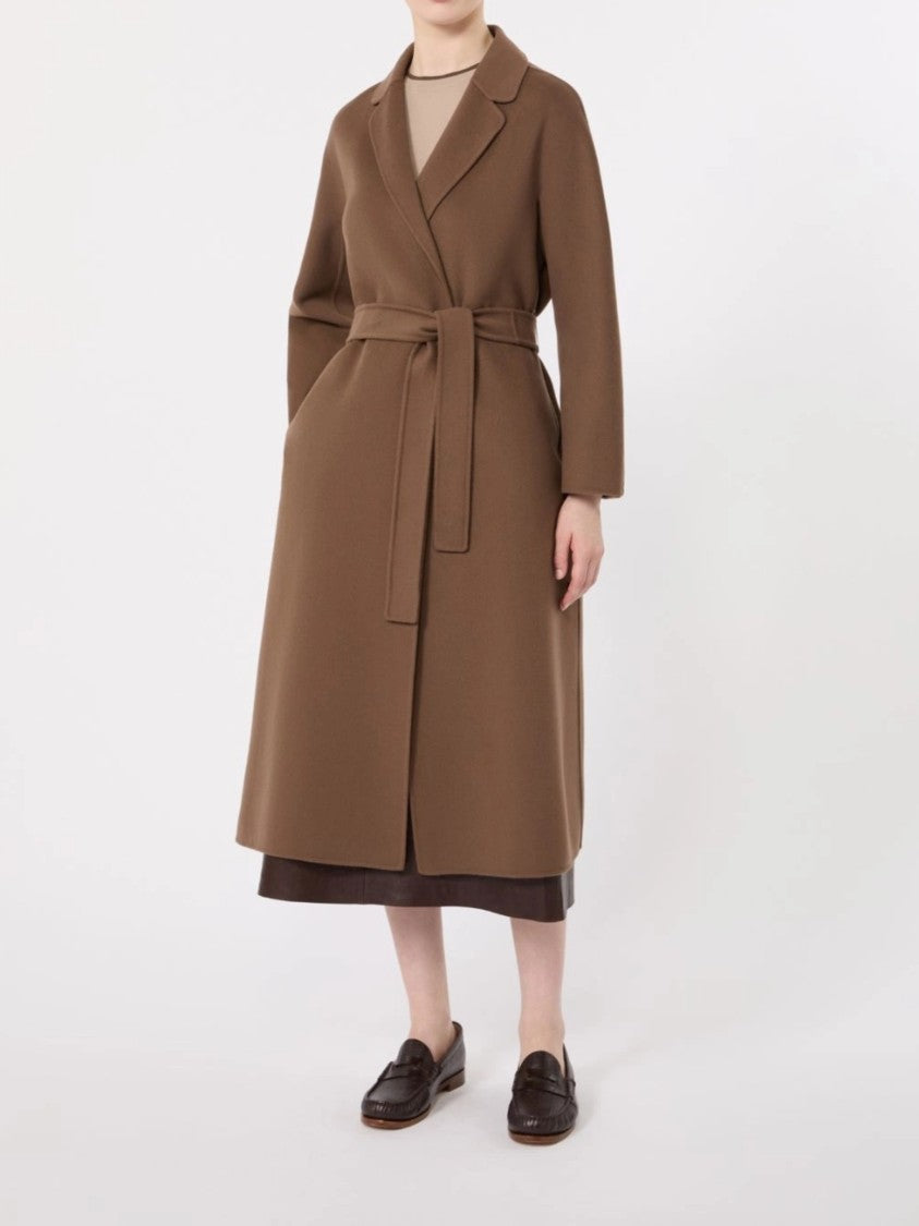 Max Mara Brown Esturia Belted Mid-Calf Coat