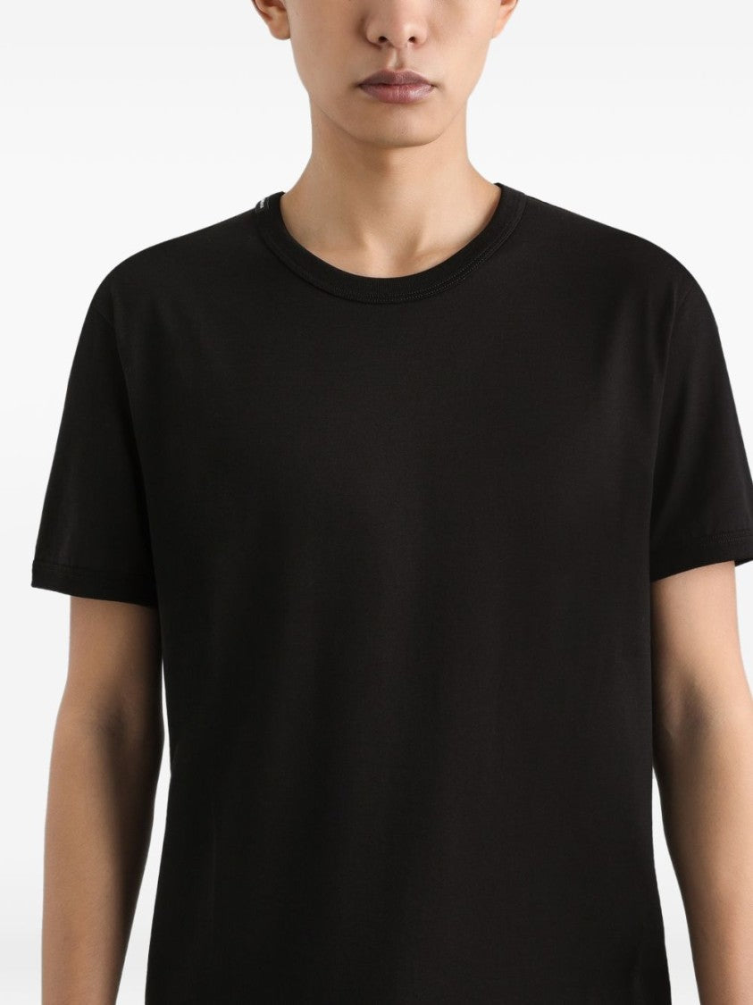 Dolce & Gabbana Black Minimalist Crew Neck T-Shirt