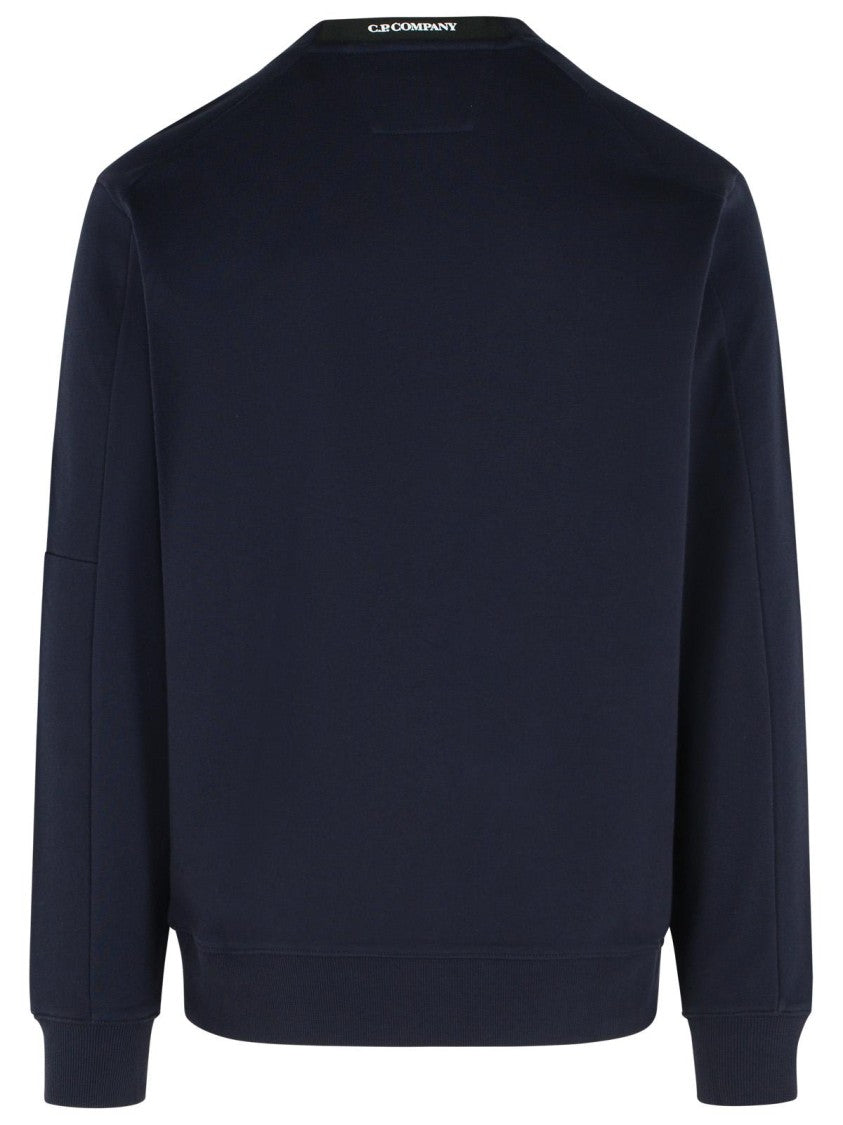 C.P. Company Raised' Blue Cotton Sweatshirt