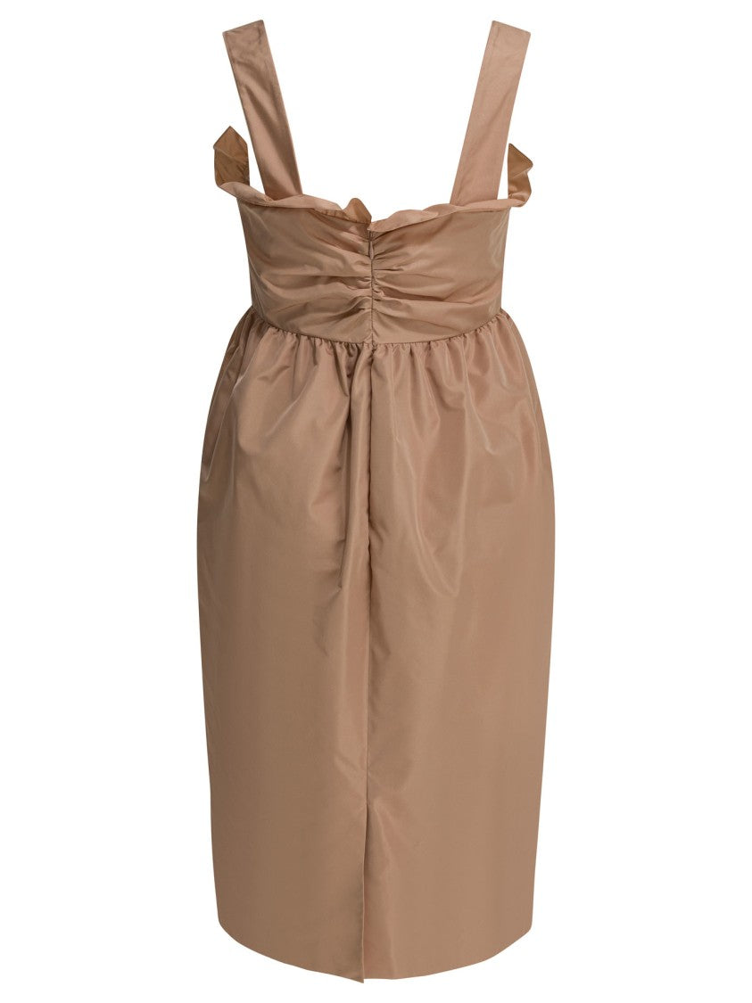 Chloé Balloon Midi Dress With Structured Bustier