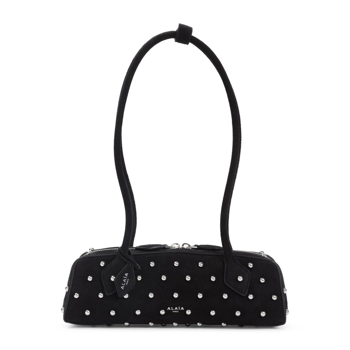 Alaïa Black Suede Leather Le Teckel Small Shoulder Bag