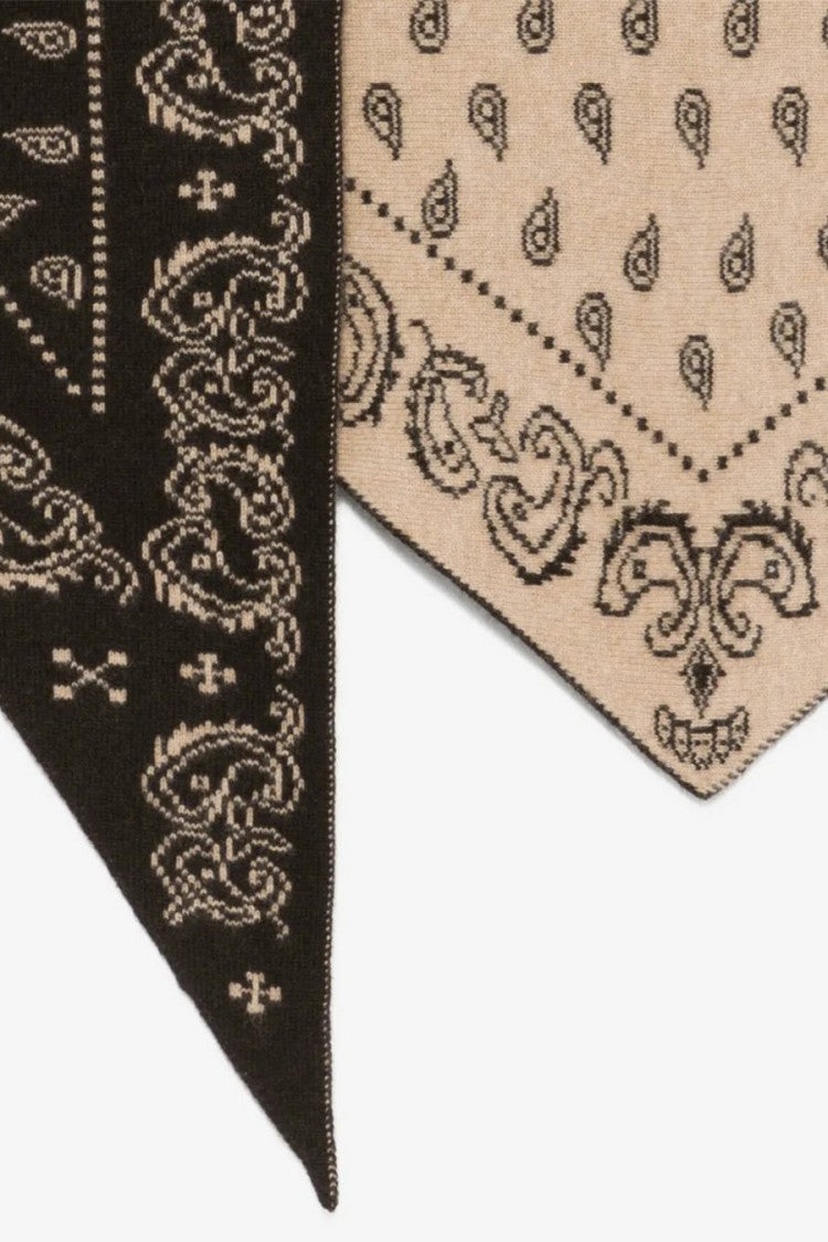 Guest In Residence Beige Wild Rag Paisley-Print Cashmere Scarf