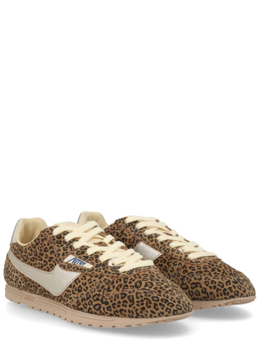 Autry Windspin Leopard Metallic Accents Sneakers