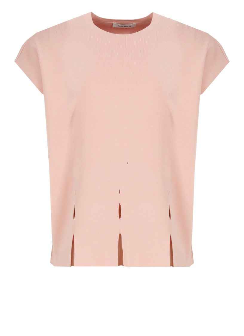 Kangra Pink Viscose T-Shirt