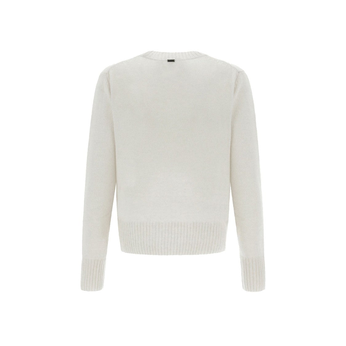 Herno Round Neck Cashmere Sweater With Ribbed Cuffs