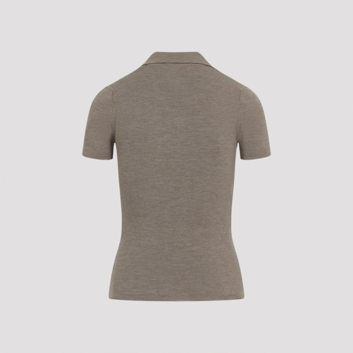 Max Mara Fitted Short-Sleeved Virgin Wool Sweater
