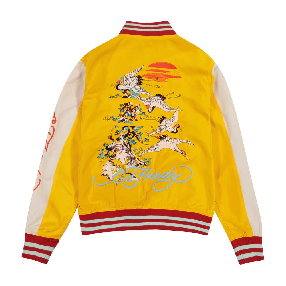 Ed Hardy Koi Cranes Souvenir Jacket - Ehws7100-3