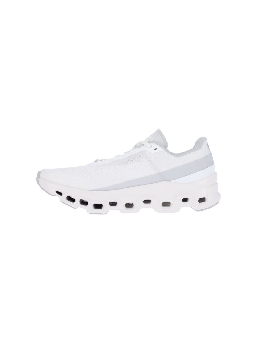 On White Cloudmonster Fabric Sneakers