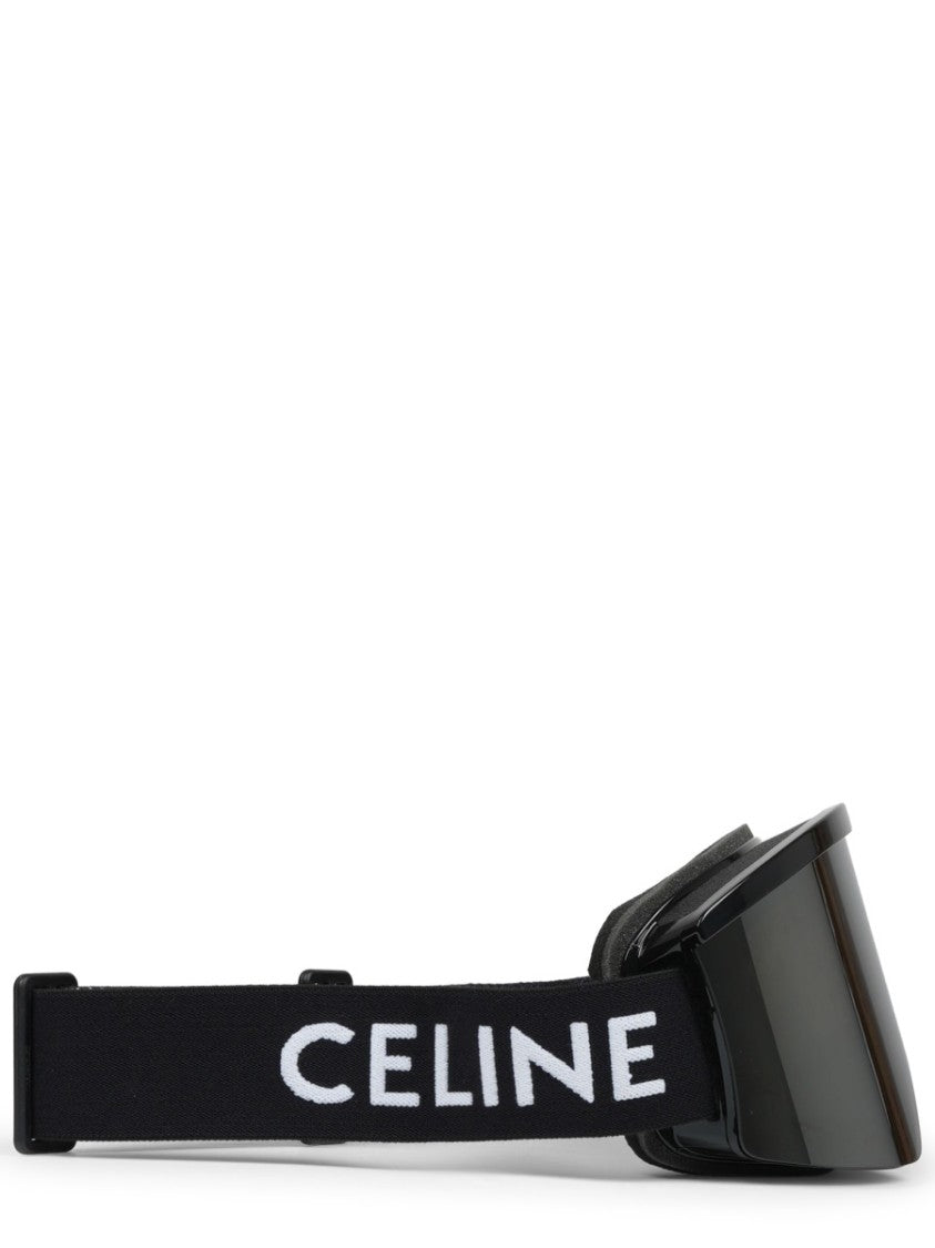 Celine Curved Lens Logo Strap Ski Goggles
