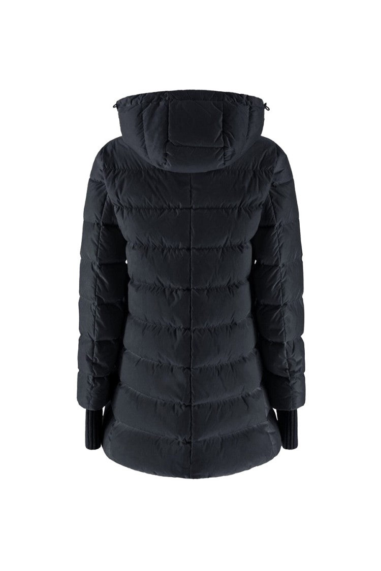 Herno Black Polyamide Ribbed-Cuff Puffer Jacket