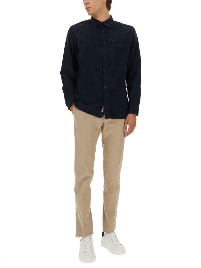 Woolrich Long-Sleeved Cotton Shirt With Classic Collar