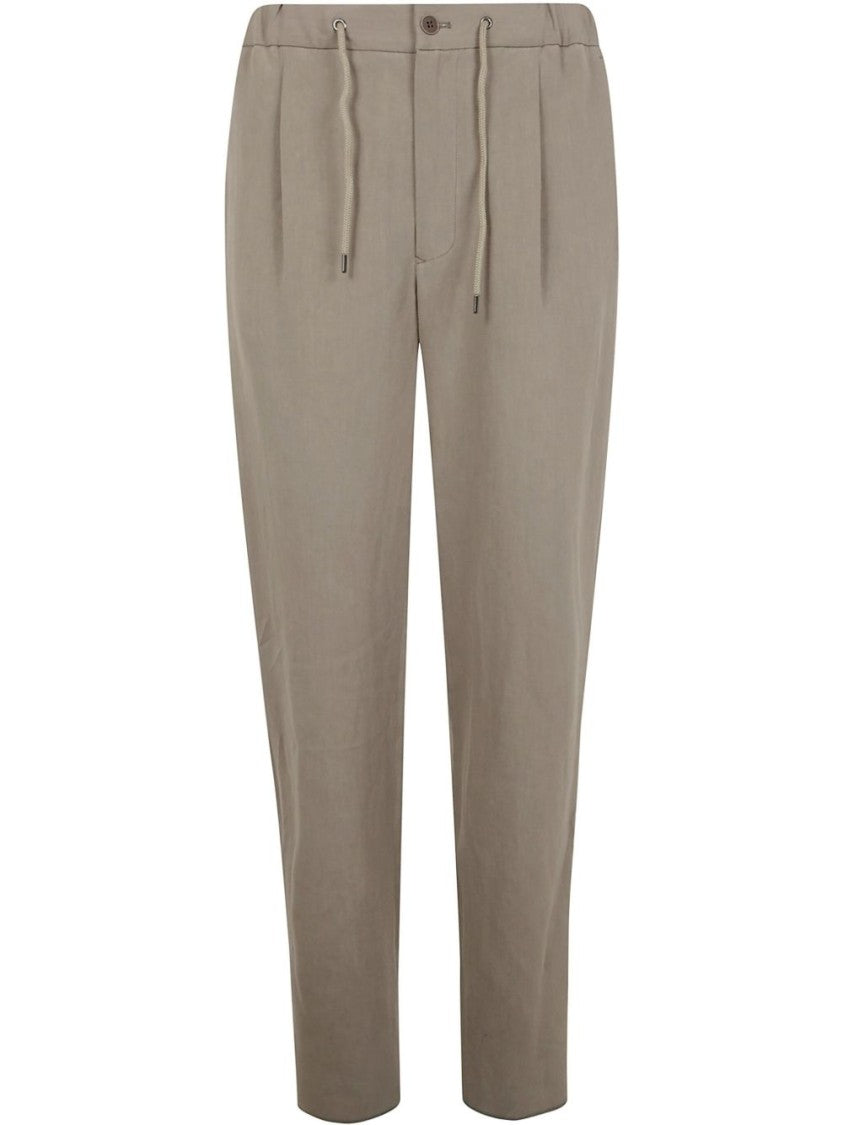 Giorgio Armani Relaxed Fit Linen Trousers