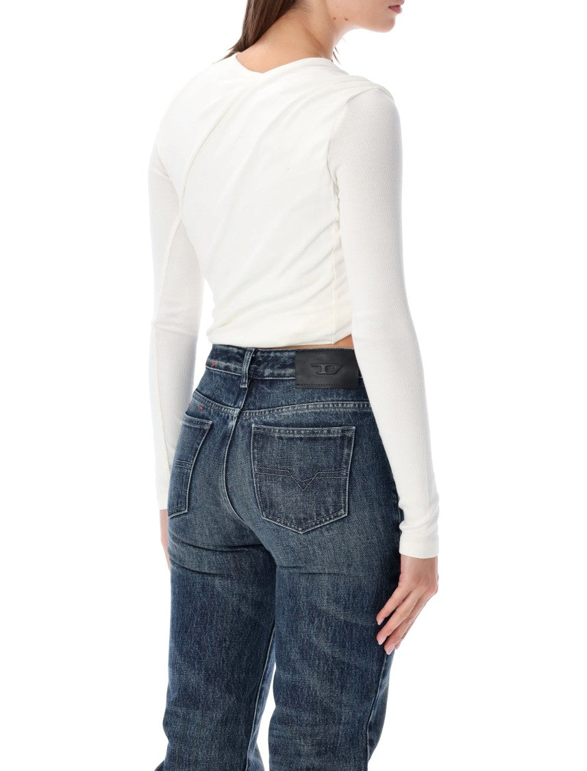Diesel Fitted Wrap-Detail Long-Sleeve Top