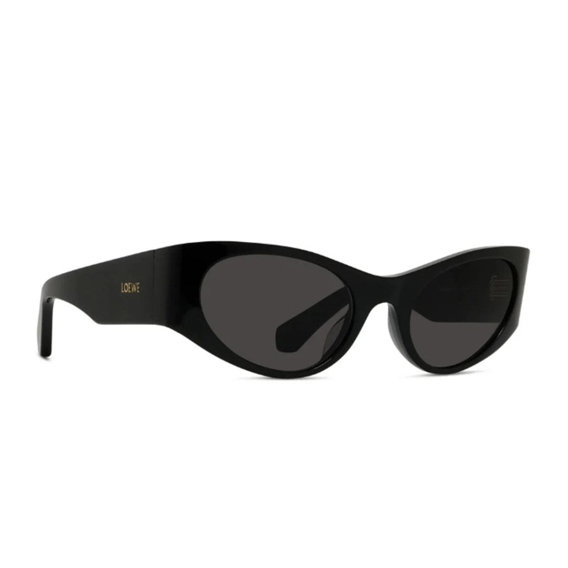 Loewe Black Elongated Oval Acetate Sunglasses