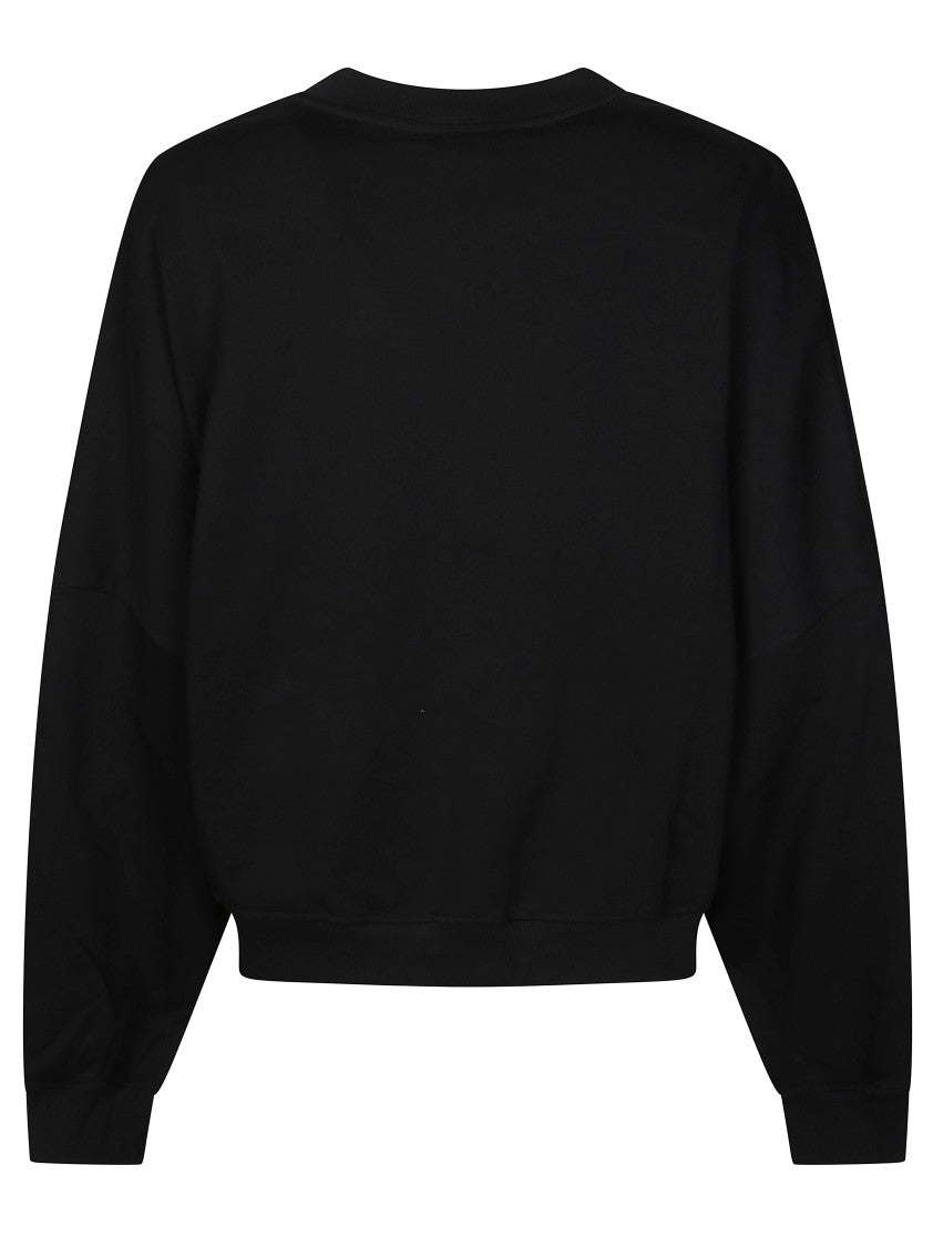 Marni Relaxed Fit Black Sweatshirt With Textured Logo