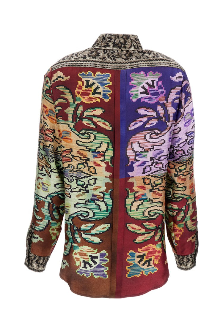 Pierre-Louis Mascia Multicolor Patterned Shirt With Classic Collar
