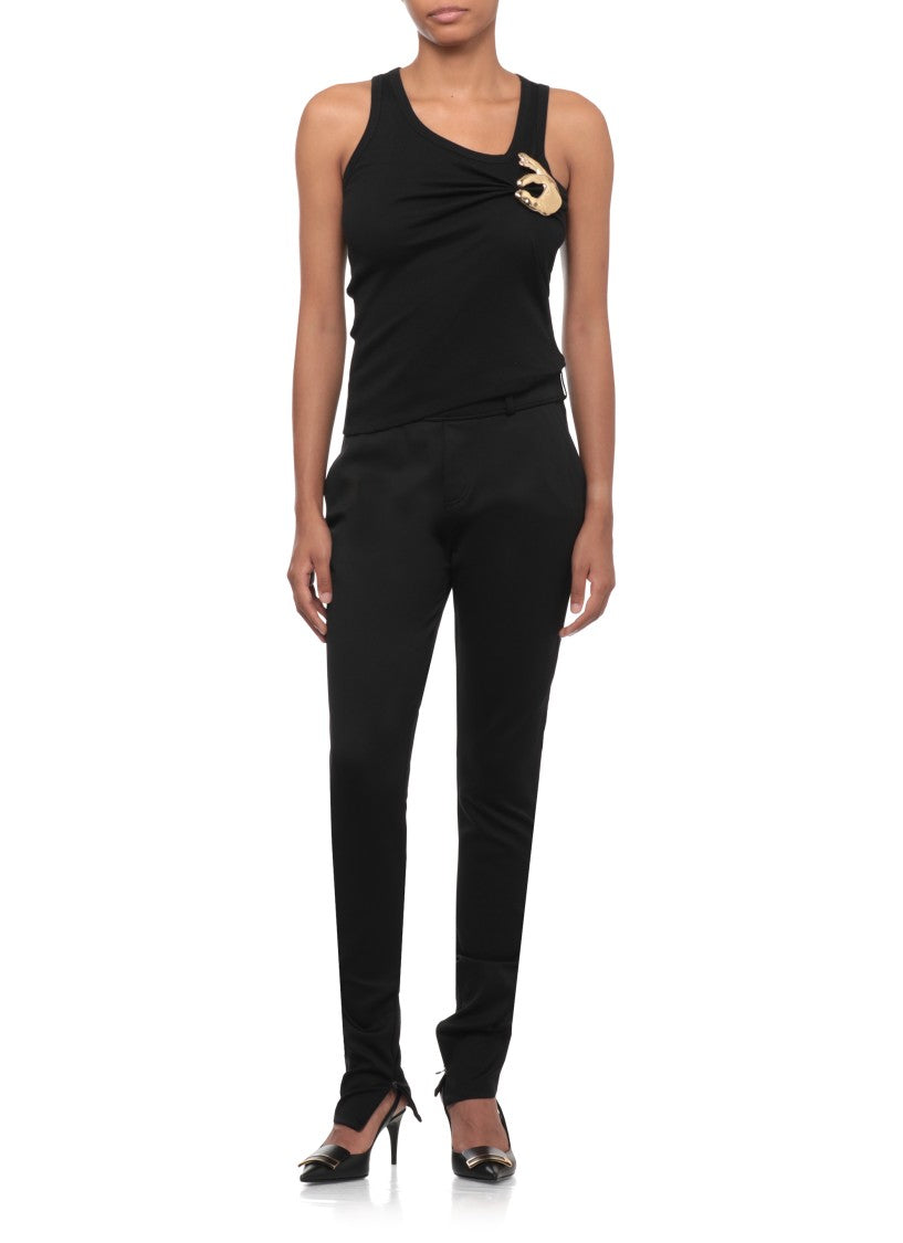 Coperni Black Emoji Metallic Pin Cotton Tank Top