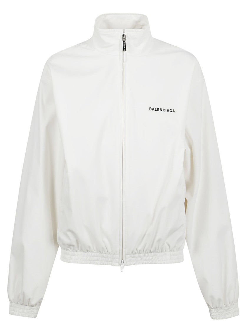 Balenciaga High Collar White Jacket