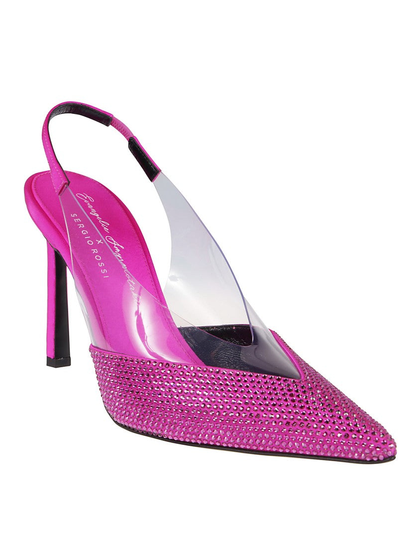 Sergio Rossi Evangelie Slingback Leather Sandals