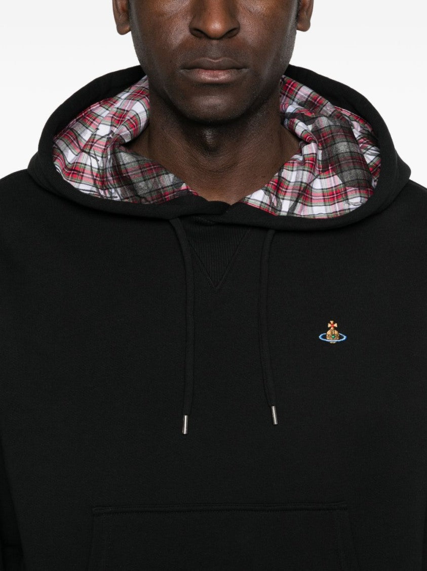 Vivienne Westwood Black Drawstring Hooded Pouch Pocket Hoodies