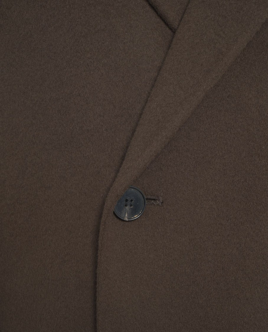 Amaranto Double-Breasted Oversized Wool-Cashmere Blend Coat