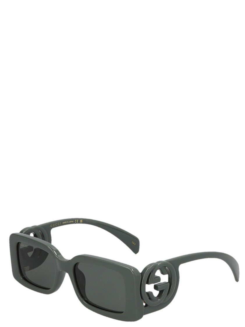 Gucci Rectangular Sunglasses With Cut-Out Gg Detailing