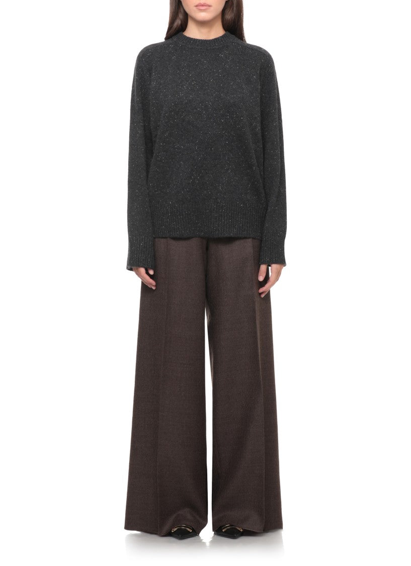 Loulou De Saison Dark Grey Speckled Detail Cashmere Sweater