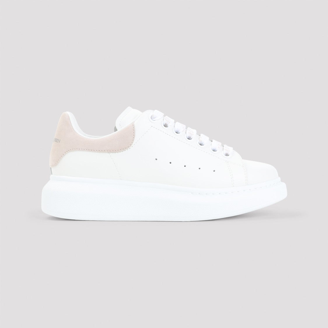 Alexander Mcqueen Calf Leather Sneakers With Elevated Rubber Sole
