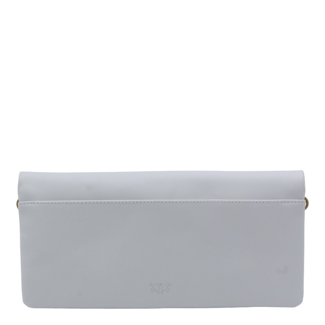 Pinko Rectangular White Bag With Gold-Tone Clasp