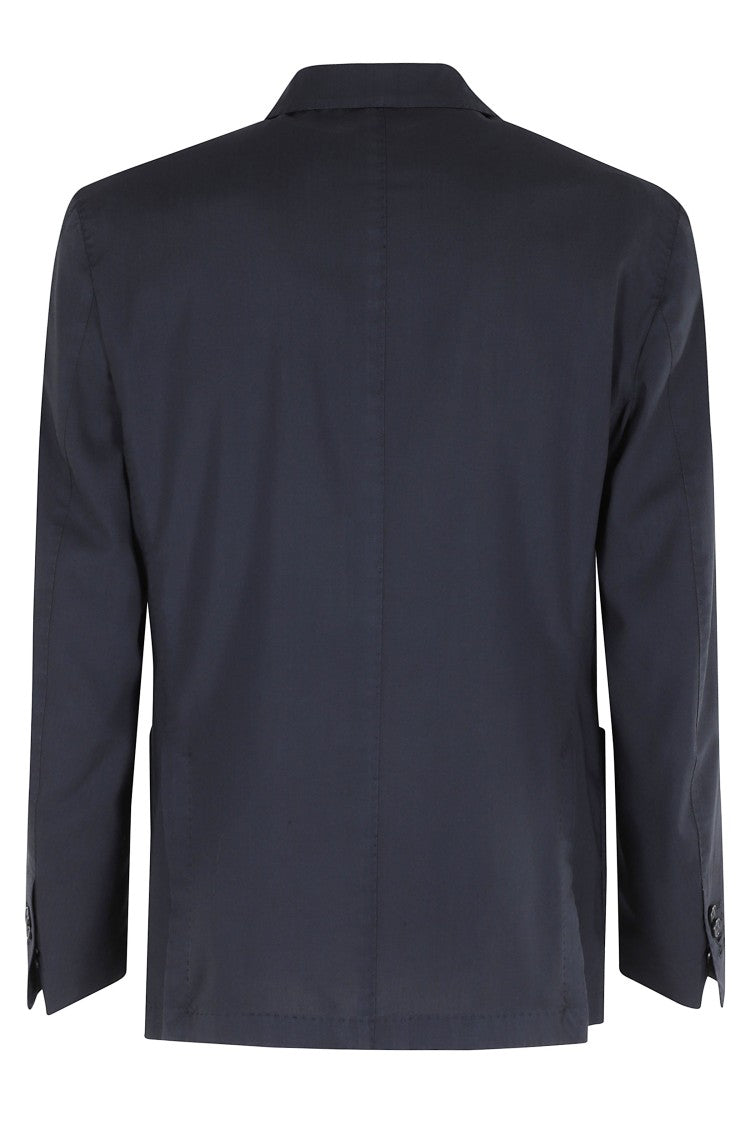 Santaniello Blue Canvas Super Virgin Wool Suit