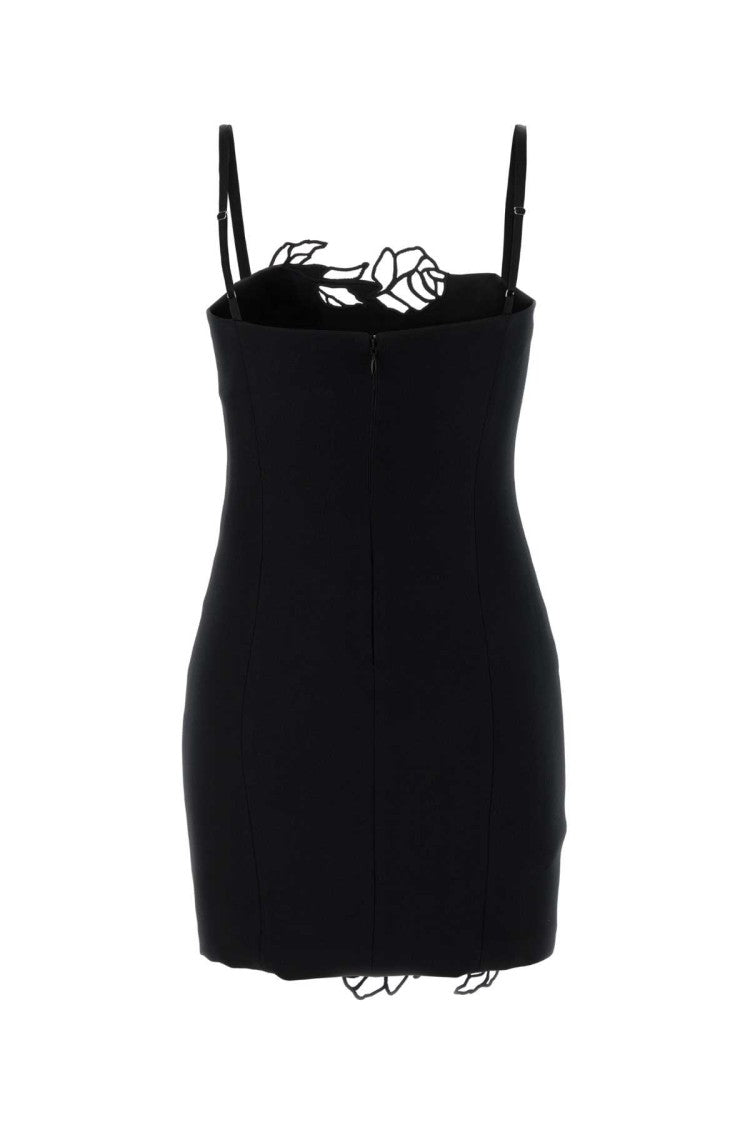 Blumarine Black Cady Mini Dress