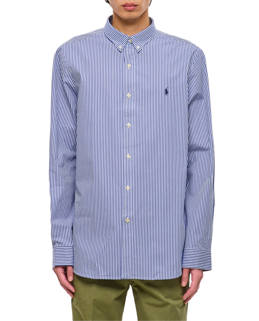 Polo Ralph Lauren Slim Fit Cotton Sport Shirt With Vertical Stripes