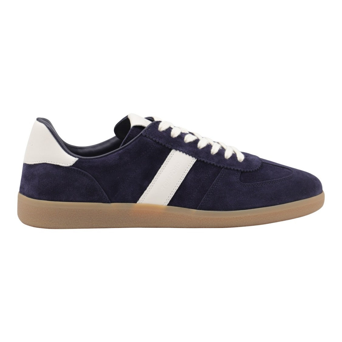 Tom Ford Navy Blue Suede Sneakers