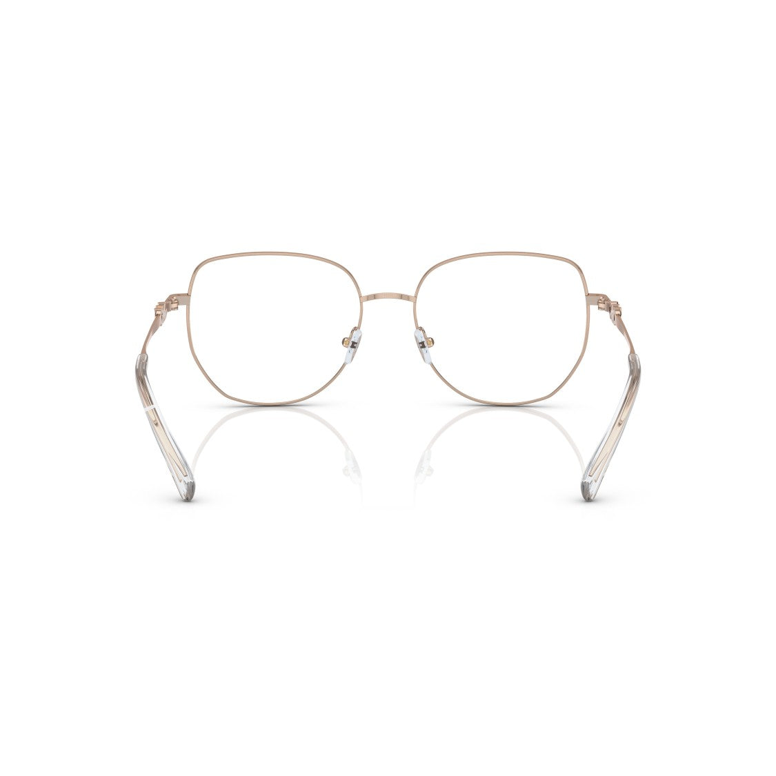 Michael Kors 0Mk3062 Gold Metal Frame Square Eyeglasses With Cut-Out Logo