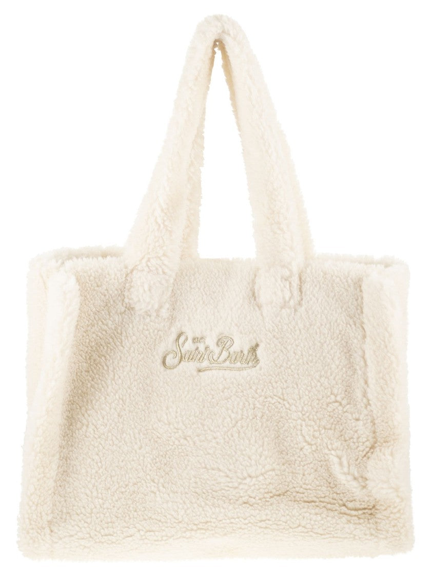 Mc2 Saint Barth Colette Teddy - Sherpa Handbag With Logo