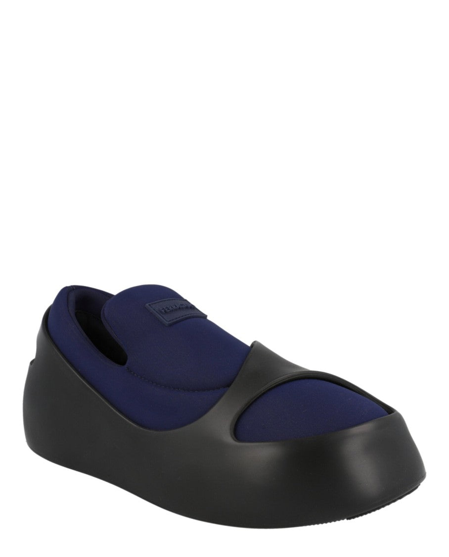 Ferragamo Lunar Paneled Slip-On Sneakers