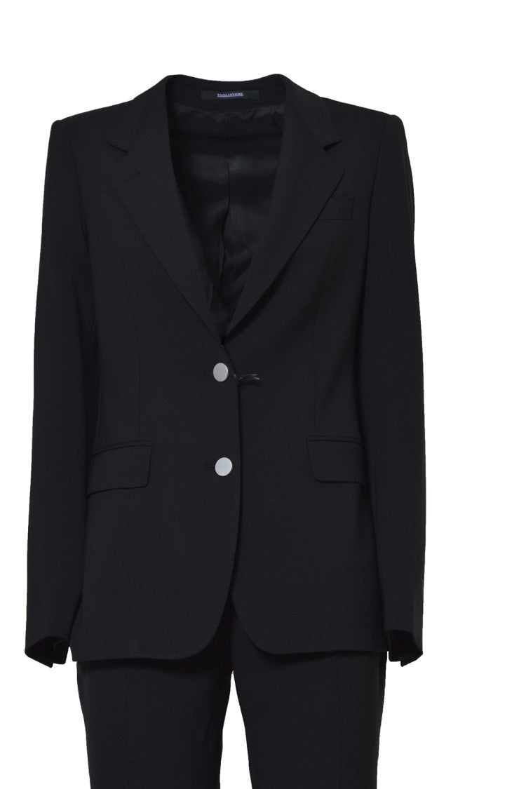 Tagliatore Paris Suit In Black Virgin Wool