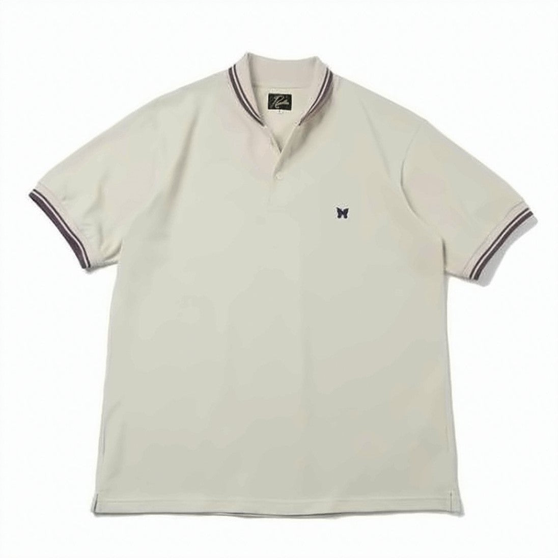 Needles Short-Sleeved Polo Shirt With Subtle Stripes