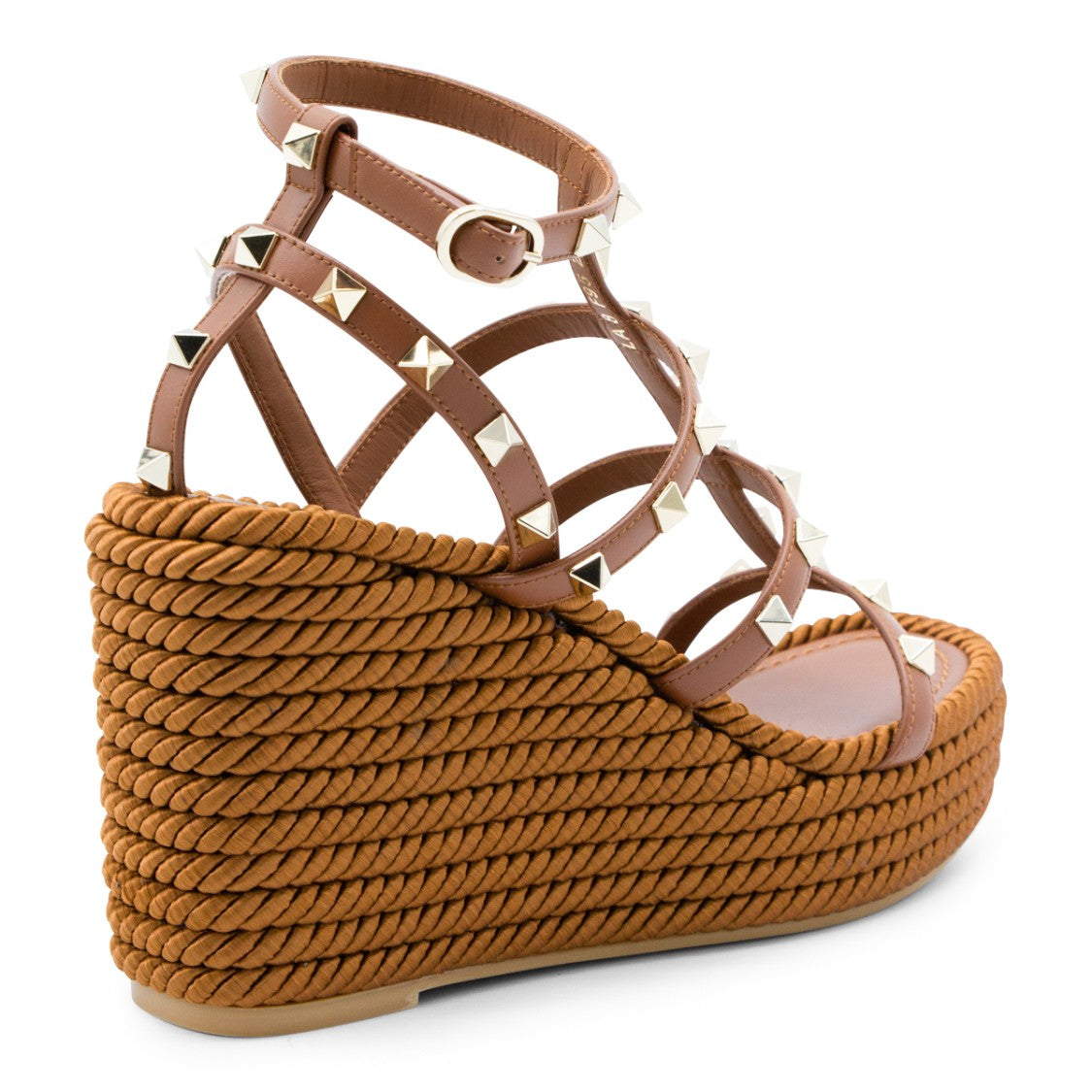 Valentino Garavani Wedge Sandals With Textured Rope Sole