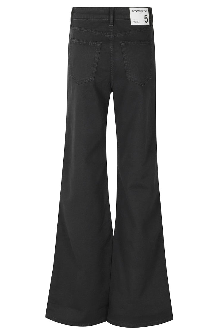 Department 5 Anthracite Cotton High-Waisted Wide-Leg Pants