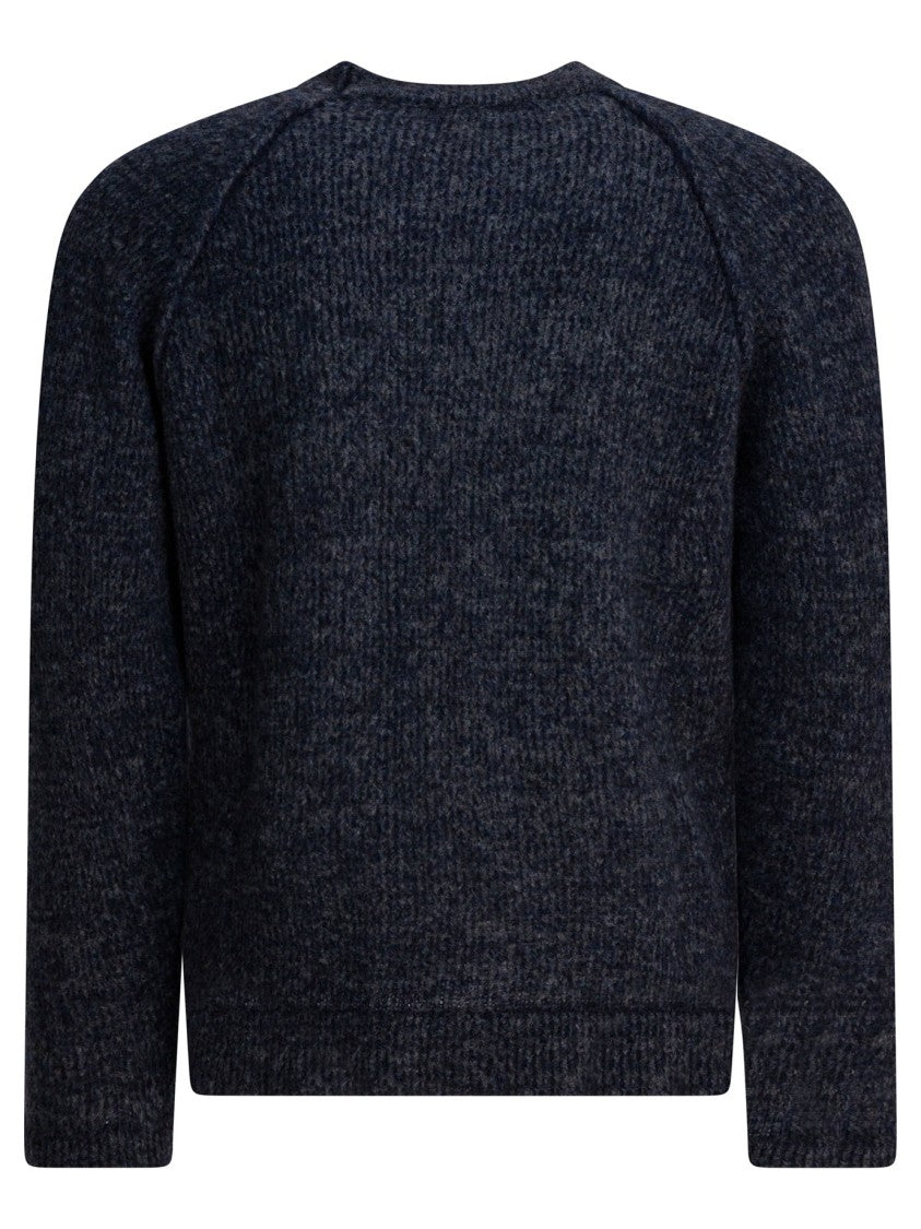 Rakki' Heathered Knit Raglan Textured Sweater