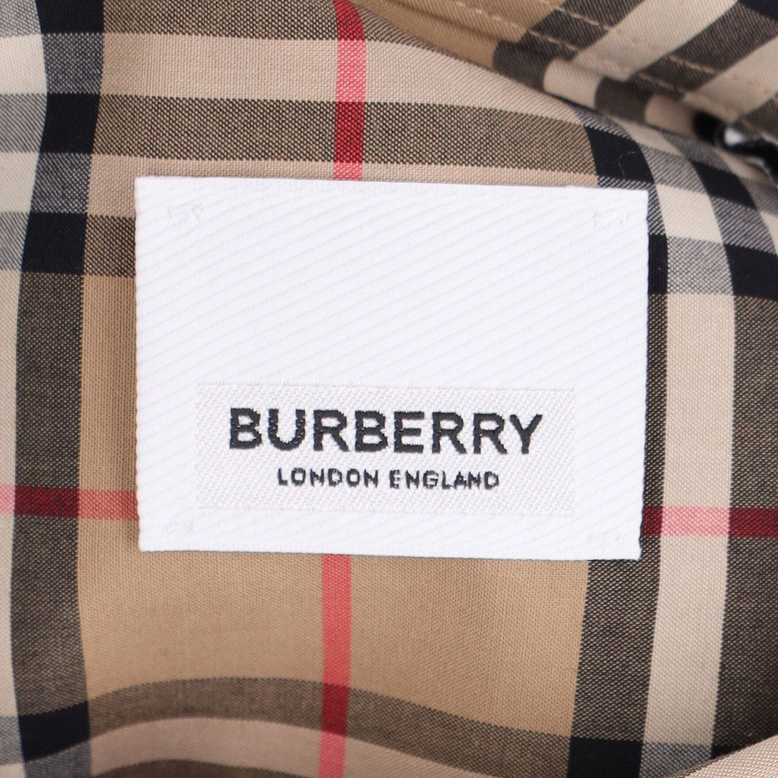 Burberry Long-Sleeved Checked Shirt With Classic Collar And Curved Hem